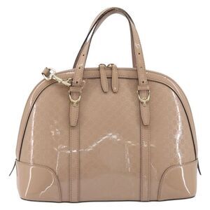 Gucci Nice Top Handle Microguccissima Patent Beige Patent_Leather Handbag
